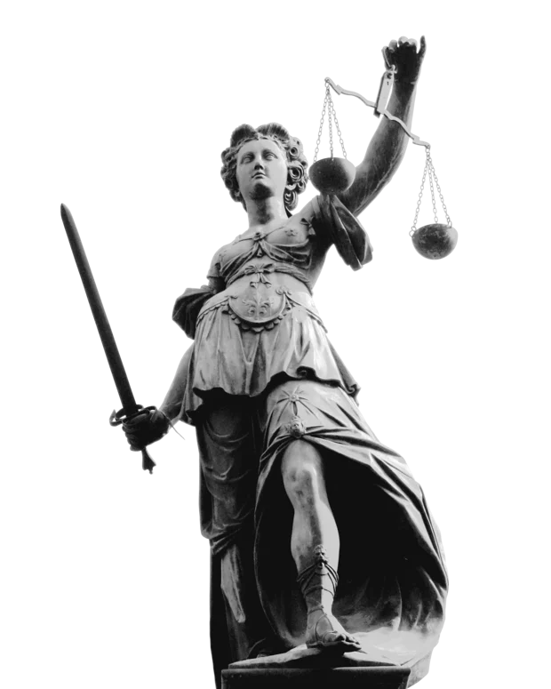 Lady Justice statue representing legal advocacy